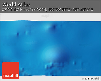 Physical 3D Map of the Area around 30° 13' 46" N, 157° 19' 29" E