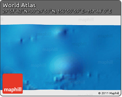 Physical 3D Map of the Area around 30° 13' 46" N, 157° 19' 29" E