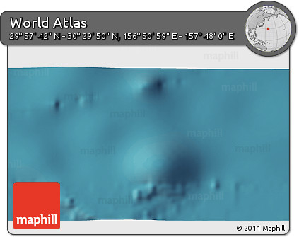 Satellite 3D Map of the Area around 30° 13' 46" N, 157° 19' 29" E