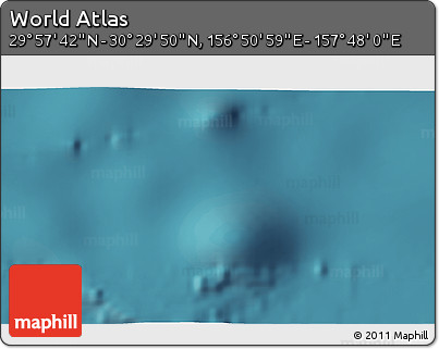 Satellite 3D Map of the Area around 30° 13' 46" N, 157° 19' 29" E