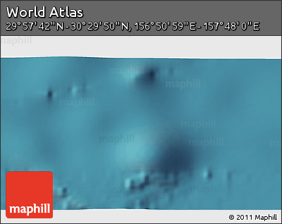Satellite 3D Map of the Area around 30° 13' 46" N, 157° 19' 29" E