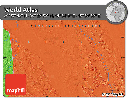 Political Map of the Area around 30° 13' 46" N, 15° 22' 30" E