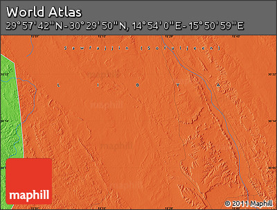 Political Map of the Area around 30° 13' 46" N, 15° 22' 30" E