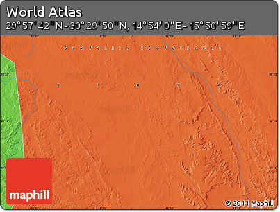 Political Map of the Area around 30° 13' 46" N, 15° 22' 30" E