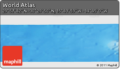 Shaded Relief Panoramic Map of the Area around 30° 13' 46" N, 15° 13' 29" W