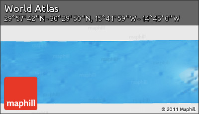 Shaded Relief Panoramic Map of the Area around 30° 13' 46" N, 15° 13' 29" W