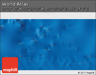 Physical 3D Map of the Area around 30° 13' 46" N, 165° 49' 29" E