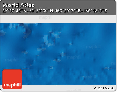 Physical 3D Map of the Area around 30° 13' 46" N, 165° 49' 29" E