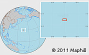 Gray Location Map of the area around 30° 13' 46" N, 165° 49' 29" E