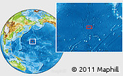 Physical Location Map of the area around 30° 13' 46" N, 166° 40' 30" E