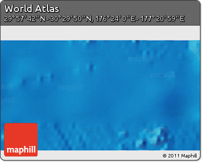 Physical 3D Map of the Area around 30° 13' 46" N, 176° 52' 30" E
