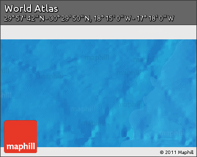 Political 3D Map of the Area around 30° 13' 46" N, 17° 46' 29" W