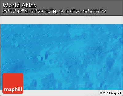 Physical 3D Map of the Area around 30° 13' 46" N, 18° 37' 30" W