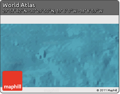 Satellite 3D Map of the Area around 30° 13' 46" N, 18° 37' 30" W