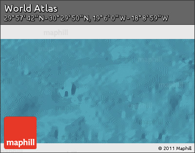 Satellite 3D Map of the Area around 30° 13' 46" N, 18° 37' 30" W