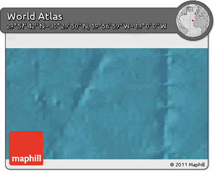 Satellite 3D Map of the Area around 30° 13' 46" N, 19° 28' 30" W