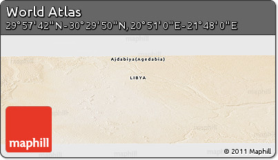 Satellite Panoramic Map of the Area around 30° 13' 46" N, 21° 19' 30" E