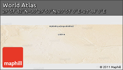 Satellite Panoramic Map of the Area around 30° 13' 46" N, 21° 19' 30" E