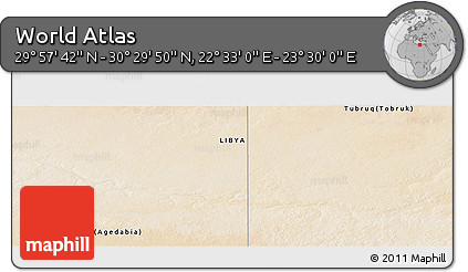 Satellite Panoramic Map of the Area around 30° 13' 46" N, 23° 1' 29" E