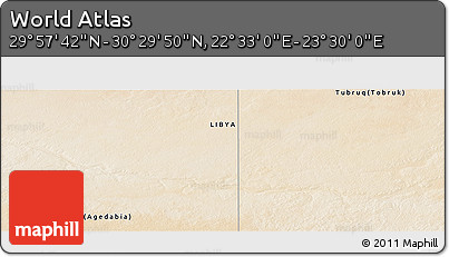 Satellite Panoramic Map of the Area around 30° 13' 46" N, 23° 1' 29" E