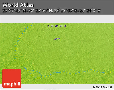 Physical 3D Map of the Area around 30° 13' 46" N, 23° 52' 30" E