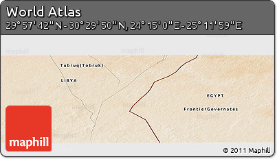 Satellite Panoramic Map of the Area around 30° 13' 46" N, 24° 43' 30" E