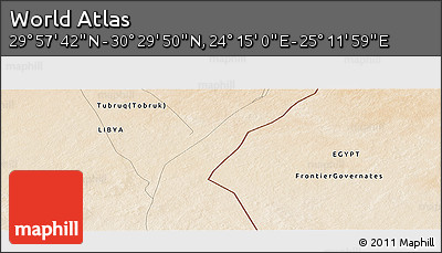 Satellite Panoramic Map of the Area around 30° 13' 46" N, 24° 43' 30" E