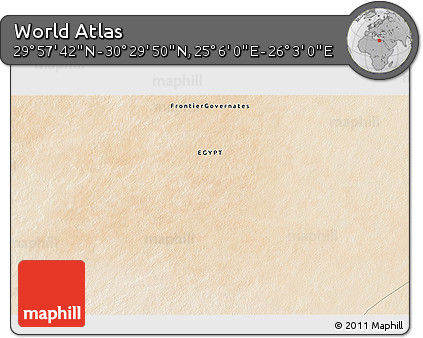 Satellite 3D Map of the Area around 30° 13' 46" N, 25° 34' 30" E