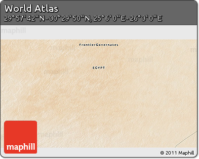Satellite 3D Map of the Area around 30° 13' 46" N, 25° 34' 30" E