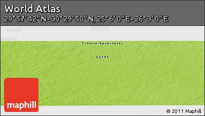 Physical Panoramic Map of the Area around 30° 13' 46" N, 25° 34' 30" E
