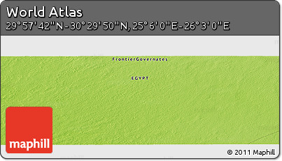 Physical Panoramic Map of the Area around 30° 13' 46" N, 25° 34' 30" E