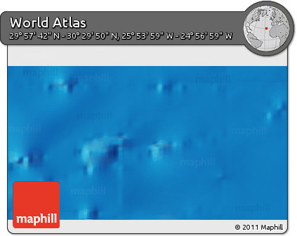 Physical 3D Map of the Area around 30° 13' 46" N, 25° 25' 29" W