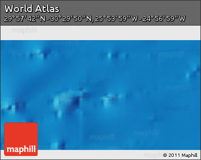 Physical 3D Map of the Area around 30° 13' 46" N, 25° 25' 29" W