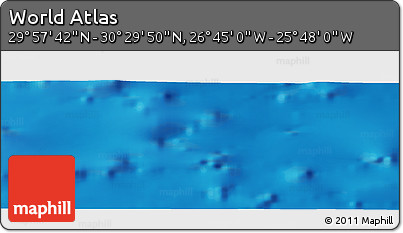 Physical Panoramic Map of the Area around 30° 13' 46" N, 26° 16' 29" W