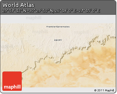 Satellite 3D Map of the Area around 30° 13' 46" N, 27° 16' 29" E