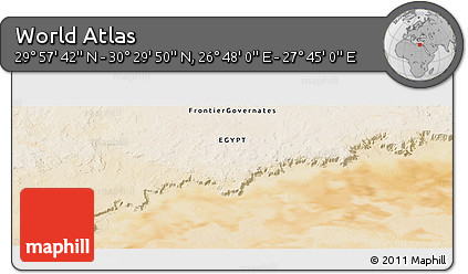 Satellite Panoramic Map of the Area around 30° 13' 46" N, 27° 16' 29" E