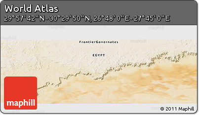 Satellite Panoramic Map of the Area around 30° 13' 46" N, 27° 16' 29" E
