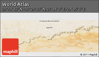 Satellite Panoramic Map of the Area around 30° 13' 46" N, 27° 16' 29" E
