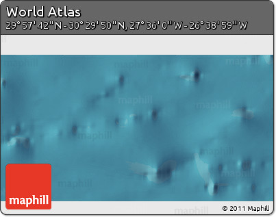 Satellite 3D Map of the Area around 30° 13' 46" N, 27° 7' 30" W