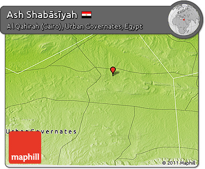 Physical 3D Map of Ash Shabāsīyah
