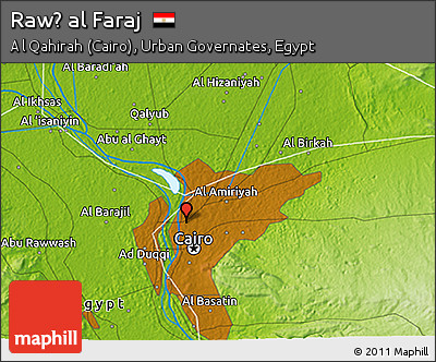 Physical 3D Map of Rawḑ Al Faraj