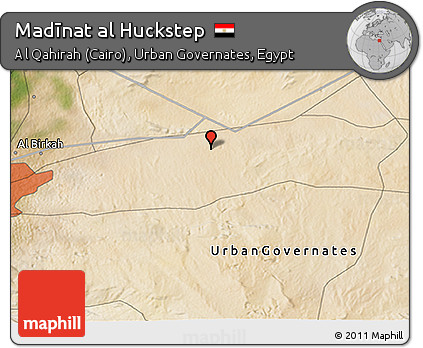 Satellite 3D Map of Madīnat Al Huckstep