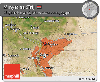 Satellite 3D Map of Minyat As Sīrij