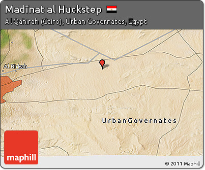 Satellite 3D Map of Madīnat Al Huckstep