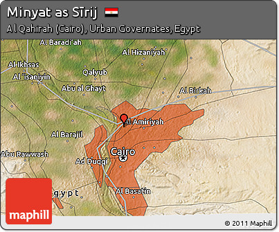 Satellite 3D Map of Minyat As Sīrij