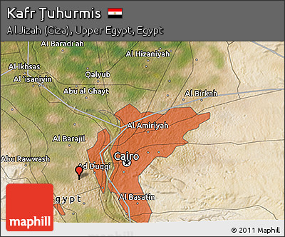 Satellite 3D Map of Kafr Ţuhurmis