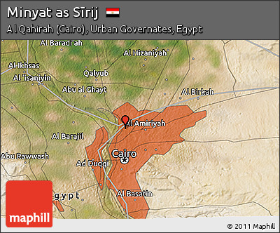 Satellite 3D Map of Minyat As Sīrij