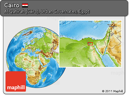 Physical Location Map of Cairo