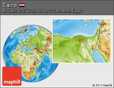 Physical Location Map of Cairo