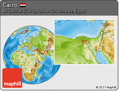 Physical Location Map of Cairo